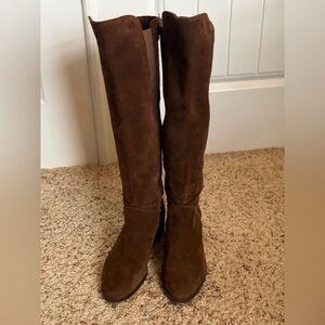 Women's Brown Suede Over-the-Knee Boots